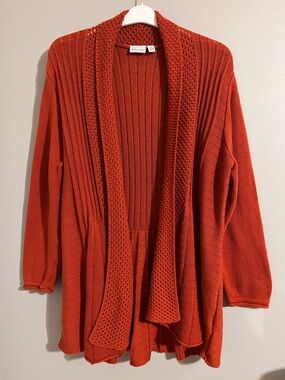 Kim Rogers Open-Front Knit Cardigan